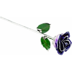 Lacquered Purple Rose with Platinum Trim 61-9169